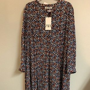 ZARA BRAND NEW FLORAL MIDI DRESS!! XXL SIZE